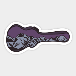 Purple Mountains Guitar Case Sticker